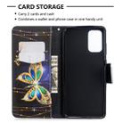 For Galaxy S20 Ultra Colored Drawing Pattern Horizontal Flip Leather Case with Holder & Card Slots & Wallet(Golden Butterfly) - 5