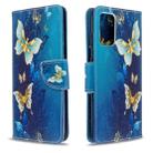 For Galaxy S20 Ultra Colored Drawing Pattern Horizontal Flip Leather Case with Holder & Card Slots & Wallet(Blue Butterfly) - 1
