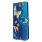 For Galaxy S20 Ultra Colored Drawing Pattern Horizontal Flip Leather Case with Holder & Card Slots & Wallet(Blue Butterfly) - 2