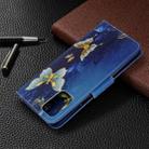 For Galaxy S20 Ultra Colored Drawing Pattern Horizontal Flip Leather Case with Holder & Card Slots & Wallet(Blue Butterfly) - 8