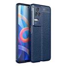 For Xiaomi Redmi K50 Pro Litchi Texture TPU Shockproof Phone Case(Navy Blue) - 1