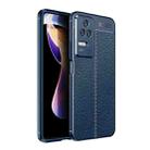 For Xiaomi Redmi K50 Litchi Texture TPU Shockproof Phone Case(Navy Blue) - 1