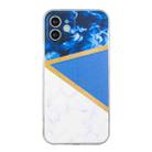 For iPhone 11 Stitching Marble TPU Phone Case (Dark Blue) - 1