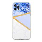 For iPhone 11 Pro Max Stitching Marble TPU Phone Case (Purple) - 1