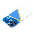 For iPhone 13 Pro Stitching Marble TPU Phone Case (Dark Blue) - 2