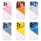 For iPhone 13 Pro Stitching Marble TPU Phone Case (Dark Blue) - 6