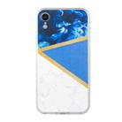 For iPhone XR Stitching Marble TPU Phone Case(Dark Blue) - 1