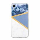 For iPhone XR Stitching Marble TPU Phone Case(Grey) - 1