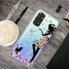 For Xiaomi Redmi Note 11 Global / Note 11S Painted Transparent TPU Phone Case(Girl) - 1