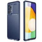 For Samsung Galaxy A23 5G Carbon Fiber Texture Shockproof TPU Phone Case(Blue) - 1