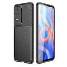 For Xiaomi Redmi K50 Pro Carbon Fiber Texture Shockproof TPU Phone Case(Black) - 1