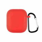 For Realme Buds Air Neo TWS Silicone Earphone Protective Case with Hook(Red) - 1