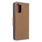 For Galaxy S20 Ultra Litchi Texture Pure Color Horizontal Flip PU Leather Case with Holder & Card Slots & Wallet & Lanyard(Brown) - 3