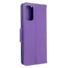 For Galaxy S20 Ultra Litchi Texture Pure Color Horizontal Flip PU Leather Case with Holder & Card Slots & Wallet & Lanyard(Purple) - 3