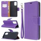 For Galaxy S20 Ultra Litchi Texture Pure Color Horizontal Flip PU Leather Case with Holder & Card Slots & Wallet & Lanyard(Purple) - 6