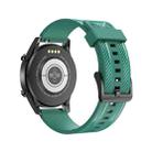 For Huawei Watch GT 2 42mm Carbon Fiber Silicone Watch Band(Green) - 1