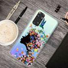 For Xiaomi Redmi Note 11 Global / Note 11S Painted Transparent TPU Phone Case(Flower Girl) - 1