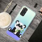 For Xiaomi Redmi Note 11 Global / Note 11S Painted Transparent TPU Phone Case(Bamboo Panda) - 1