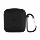 For Boat Airdopes 131 Silicone Earphone Protective Case with Hook(Black) - 1