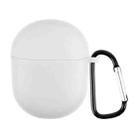 For Boat Airdopes 381 Silicone Earphone Protective Case with Hook(White) - 1