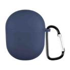 For Boat Airdopes 381 Silicone Earphone Protective Case with Hook(Midnight Blue) - 1