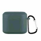 For Boat Airdopes 402 Silicone Earphone Protective Case with Hook(Dark Night Green) - 1