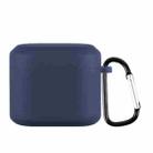 For Boat Airdopes 402 Silicone Earphone Protective Case with Hook(Midnight Blue) - 1