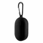 For Boat Airdopes 441 Silicone Earphone Protective Case with Hook(Black) - 1