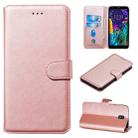 For LG K30 (2019) Classic Calf Texture Horizontal Flip PU Leather Case, with Holder & Card Slots & Wallet(Rose Gold) - 1