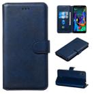 For LG K20 (2019) Classic Calf Texture Horizontal Flip PU Leather Case, with Holder & Card Slots & Wallet(Blue) - 1