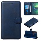 For Motorola Moto G8 Plus Classic Calf Texture Horizontal Flip PU Leather Case, with Holder & Card Slots & Wallet(Blue) - 1