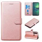 For Motorola Moto G8 Plus Classic Calf Texture Horizontal Flip PU Leather Case, with Holder & Card Slots & Wallet(Rose Gold) - 1