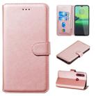 For Motorola Moto G8 Play / One Macro Classic Calf Texture Horizontal Flip PU Leather Case, with Holder & Card Slots & Wallet(Rose Gold) - 1