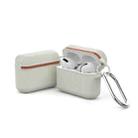 Suitcase Silicone Earphone Protective Case with Hook For AirPods Pro(Beige White) - 1