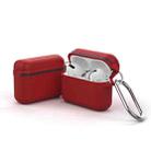 Suitcase Silicone Earphone Protective Case with Hook For AirPods Pro(Red) - 1