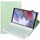 A220 Candy Color TPU Detachable Bluetooth Keyboard Leather Case with Bracket For Samsung Galaxy Tab A7 Lite 8.7 T220 / T225(Light Green) - 1