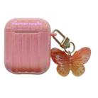 Color Plated PC Earphone Case with Butterfly Clasp For AirPods 1 / 2(Pink) - 1