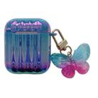 Color Plated PC Earphone Case with Butterfly Clasp For AirPods 1 / 2(Purple) - 1