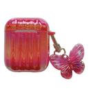 Color Plated PC Earphone Case with Butterfly Clasp For AirPods 1 / 2(Red) - 1