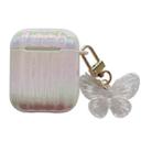 Color Plated PC Earphone Case with Butterfly Clasp For AirPods 1 / 2(White) - 1