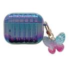 Color Plated PC Earphone Case with Butterfly Clasp For AirPods Pro(Purple) - 1