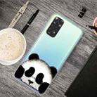 For Xiaomi Redmi Note 11 Global / Note 11S Painted Transparent TPU Phone Case(Hug Face Panda) - 1