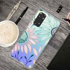 For Xiaomi Redmi Note 11 Global / Note 11S Painted Transparent TPU Phone Case(Pink Green Flower) - 1