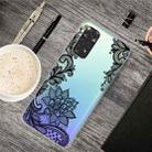 For Xiaomi Redmi Note 11 Global / Note 11S Painted Transparent TPU Phone Case(Black Rose) - 1