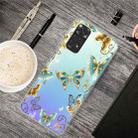 For Xiaomi Redmi Note 11 Global / Note 11S Painted Transparent TPU Phone Case(Golden Butterflies) - 1