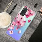 For Xiaomi Redmi Note 11 Global / Note 11S Painted Transparent TPU Phone Case(Cherry Blossoms) - 1