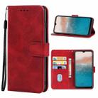 Leather Phone Case For Nokia C21 Plus(Red) - 1