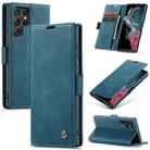 For Samsung Galaxy S22 Ultra 5G CaseMe 013 Multifunctional Leather Phone Case(Blue) - 1