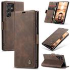 For Samsung Galaxy S22 Ultra 5G CaseMe 013 Multifunctional Leather Phone Case(Coffee) - 1