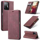 For Xiaomi Mi 11T / 11T Pro CaseMe 013 Multifunctional Leather Phone Case(Wine Red) - 1